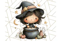 Spooky Little Witches Halloween Clipart PNG Product Image 4
