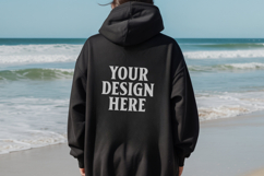Black Gildan 18500 Hoodie Mockup, G18000 Hoodie Model mockup Product Image 1