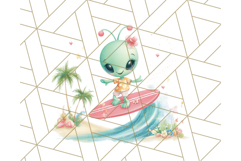 Alien Vacation Clipart PNG, Cute Summer Galaxy Art Clip Art Product Image 4