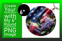 Trendy Circle Design for Keychains , USA Flag Product Image 1