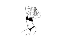 freestyle pose young beauty girl wearing swimsuit design Product Image 1