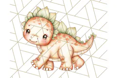 Cute Cartoon Dinosaur Clipart PNG, Prehistoric Animals PNG Product Image 4