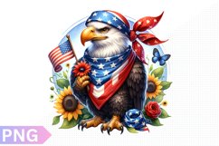 4th Of July Eagle Sublimation - 4th of July Clipart PNG Product Image 1
