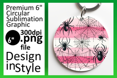 Stylish Circle Design Keychain PNG , Halloween Product Image 1