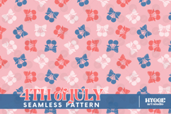 America 4th July Coquette Cherry Bow Seamless Pattern Bundle Product Image 4