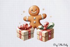 Christmas Gingerbread Clipart PNG Product Image 1