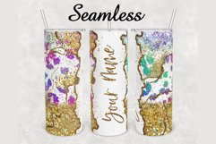 Leopard Faux Glitter Marble 20oz sublimation design tumbler Product Image 1
