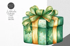 Christmas clipart, Gift box clipart, Winter clipart Product Image 1