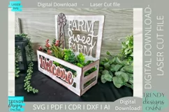 Farm sweet farm planter, Welcome centerpiece Glowforge svg Product Image 4