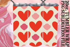 Uplifting Sublimation 20oz tumbler wrap, Valentine's Pattern Product Image 1