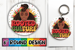 Cheerful Round Design Sublimation, Black Woman Product Image 1