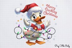 Funny Christmas Duck Sublimation Clipart PNG Product Image 1