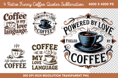Retro Funny Coffee Sublimation PNG Product Image 1