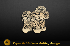 Blessed floral wood cutout decorative Laser cut Product Image 1