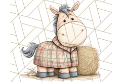 Fall Farm Animal Clipart, Autumn Barnyard PNG Illustrations Product Image 4