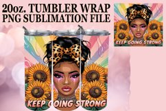 Inspiring sunsets 20oz tumbler wrap, Afro Woman Product Image 1