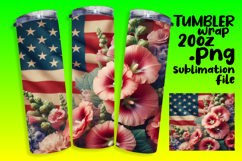 VIBRANT 20oz Tumbler Artwork , USA Flag Product Image 1