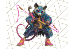 Forgotten 80s Cartoon Clipart PNG, Retro Animal Heroes Product Image 4