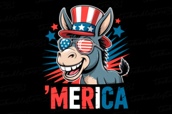 American Donkey Svg | 4th of July Svg | Svg Cut File Product Image 1