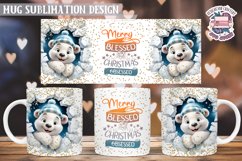 Christmas Mug Wrap Sublimation Funny Quote 3D Wall Animal Product Image 1