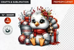 Turkey clipart, Christmas Clipart, Baby Turkey, bucket Product Image 1