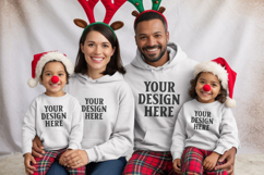 Christmas Family Matching T-Shirt Mockups | Holiday Group Product Image 1