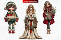 Traditional Christmas Clipart PNG Bundle, xmas sublimation Product Image 6