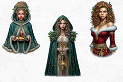Traditional Christmas Clipart PNG Bundle, xmas sublimation Product Image 8
