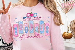 100 Days of School Png, Little miss 100 Days Smarter Product Image 1