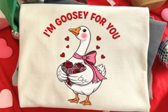 I'm Goosey For You Png, Valentine Goose png, Funny Valentine Product Image 2