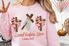 Loved Before Love Valentines Day PNG Glitter Jesus Valentine Product Image 2