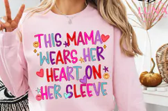 This Mama Loves Her Hearts On Her Sleeve Png Product Image 5