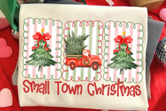 Small Town Christmas Png, Red Vintage Truck png Product Image 1