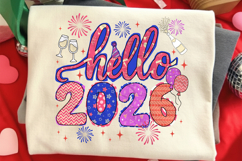 Coquette Hello 2026 Png, Retro New Years Png, Disco Ball Png Product Image 2