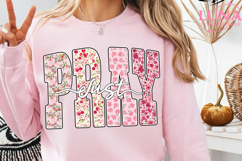 Christian Png, JUST PRAY Png Floral Christian Png Product Image 1