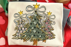 Coquette Camo Christmas Tree Glitter PNG, Preppy Christmas Product Image 2