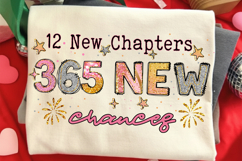 12 New Chapters 365 New Chances Png, Glitter New Year Png Product Image 1