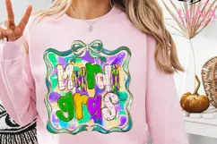 Mardi Gras Carnival PNG, Coquette Bow, Mardi Gras Y’all Png Product Image 3