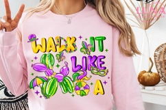 Walk It Like A Mardi Gras Png, Mardi Gras Balloon Dog Png Product Image 5