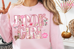 Book Girl Png, Girly Reading PNG, Doodle Book Lover Png Product Image 3
