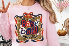 Baseball Mama PNG, Sports Mom Shirt Design, Baseball Bow Product Image 4