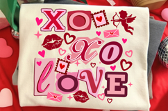 Valentine's Day love PNG, Xo Xo Png, Preppy Valentine Png Product Image 2