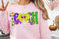 Preppy Teacher Marid Gras Coquette Bow Png, Mardi Gras Teach Product Image 3