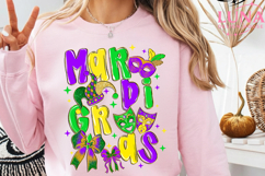 Brushstroke Mardi Gras PNG, Fleur De Lis Coquette PNG Product Image 5