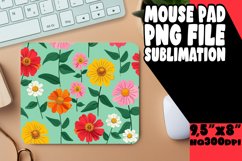 Watercolor Boho Bouquet Mouse Pad Bliss Design PNG Product Image 1