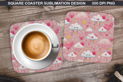 Valentine Coaster Sublimation, Valentine Coaster PNG Design Product Image 1