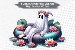 Halloween Ghost - Halloween clipart Sublimation PNG Design Product Image 1