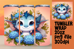 20oz Sublimation Design Download , Dragon Product Image 1