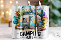 Camping Life Tumbler Wrap | Sublimation | Tumblers Product Image 1
