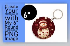 Artful Round Design Coaster Template , Snowman Product Image 1